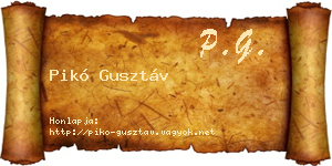 Pikó Gusztáv névjegykártya