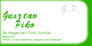 gusztav piko business card