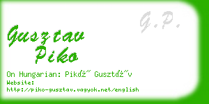 gusztav piko business card